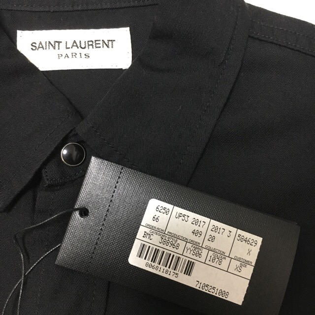 新品 Saint Laurent ウェスタンシャツ ブラック XS