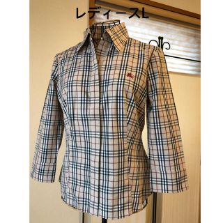 バーバリー(BURBERRY)の美品バーバリーBurberry上質コットンチェック柄七分袖シャツ♫(シャツ/ブラウス(長袖/七分))