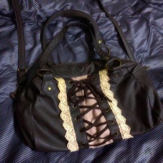 アクシーズファム(axes femme)のaxes レースアップBAG ブラウン(ハンドバッグ)