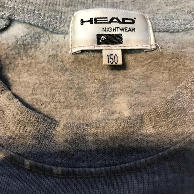 HEAD(ヘッド)の150  裏起毛のパジャマ上下 グレーHEAD 薄手 キッズ/ベビー/マタニティのキッズ服男の子用(90cm~)(パジャマ)の商品写真