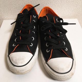 コンバース(CONVERSE)のコンバース MAナイロン ブラック×オレンジ 25.5-26cm(スニーカー)