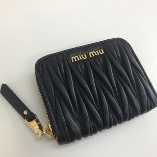 ミュウミュウ(miumiu)のmiumiu コインケース 黒 ミュウミュウ  新品 未使用(財布)