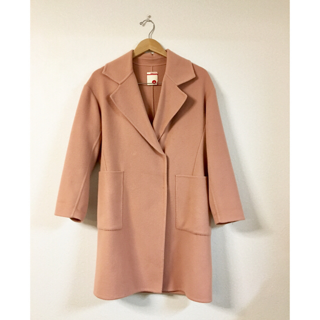 Edition(エディション)のBACCA ピンクコート 美品  レディースのジャケット/アウター(チェスターコート)の商品写真