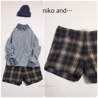 ニコアンド(niko and...)のniko and ニコアンド . ウール チェック ショートパンツ(ショートパンツ)