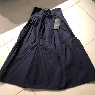 ザラ(ZARA)の新品未使用 タグ付き ハイウエスト膝丈スカート XS(ひざ丈スカート)