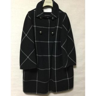 マックスマーラ(Max Mara)の美品☆アキラーノリモンディ☆ウールダブルフェイスコート☆ブラック38(ピーコート)