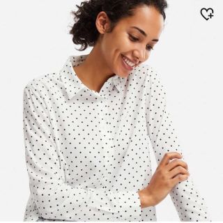 ユニクロ(UNIQLO)のドットシャツ(シャツ/ブラウス(長袖/七分))