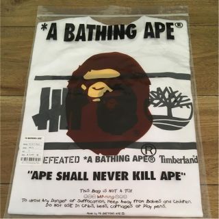 アベイシングエイプ(A BATHING APE)のアンディフィーデット エイプ ティンバーランド トリプルコラボシャツ(Tシャツ/カットソー(七分/長袖))