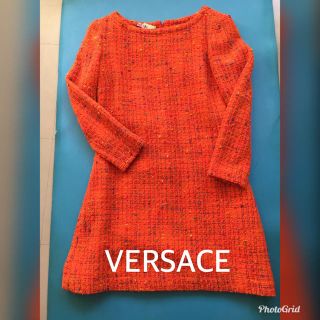 ヴェルサーチ(VERSACE)のVERSACEツイードワンピース   (ミニワンピース)