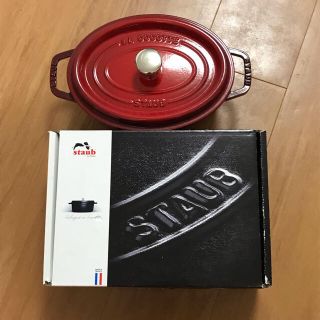 ストウブ(STAUB)のストウブ ココット オーバル 23 チェリー(鍋/フライパン)