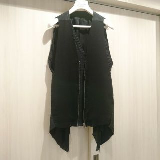 リックオウエンス(Rick Owens)のRICK OWENS リックオウエンス  ジップアップロングジレベスト(ベスト)