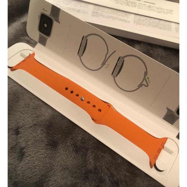 1404 Apple Watch エルメス　オレンジ　ラバー　HERMES