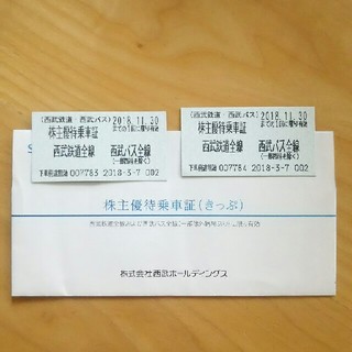 西武鉄道 西武バス 切符 株主優待(鉄道乗車券)