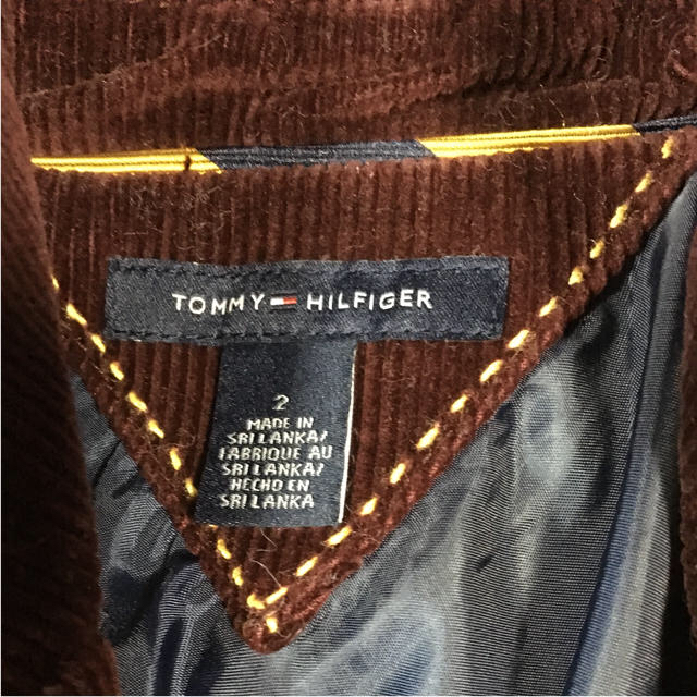 TOMMY HILFIGER(トミーヒルフィガー)の定価2万円tommy hilfigerボルドーコーデュロイジャケットM レディースのジャケット/アウター(テーラードジャケット)の商品写真