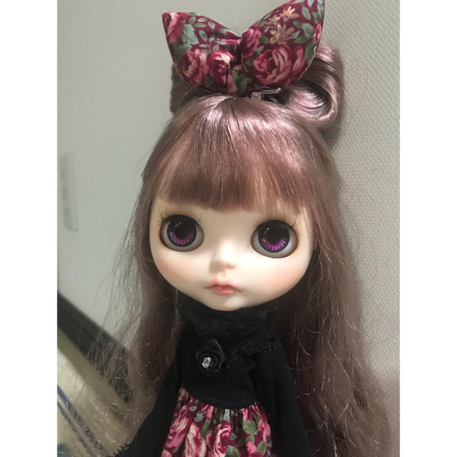 萌袖タートルワンピ:バラ柄 ハンドメイドのぬいぐるみ/人形(人形)の商品写真