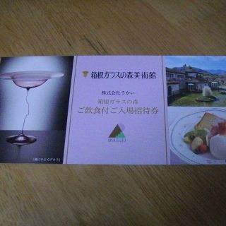 箱根ガラスの森美術館　お食事付　入場招待券１枚(美術館/博物館)