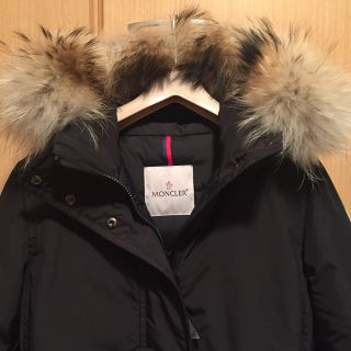 モンクレール(MONCLER)の新品 タグつき モンクレール ダウンコート ファー CHINUE 黒 ブラック(ダウンコート)