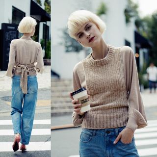 アメリヴィンテージ(Ameri VINTAGE)の【新品同】VARIOUS GAUGE KNIT AMERI(ニット/セーター)