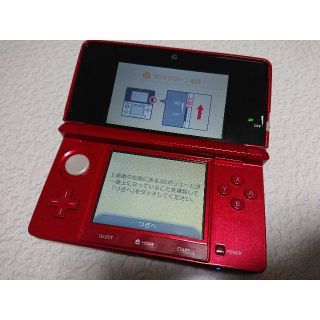 ニンテンドー3DS(ニンテンドー3DS)の3DS メタリックレッド 中古 使用時間6時間程度(携帯用ゲーム機本体)