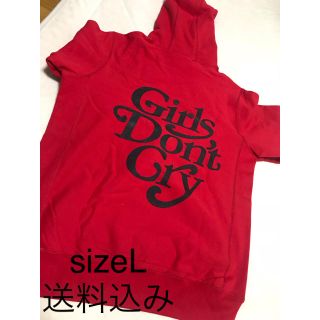 ジーディーシー(GDC)のGirls Don't Cry_Hoodie_Red_L(パーカー)