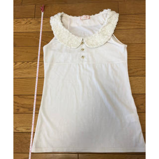 リズリサ(LIZ LISA)のユーズド品 白ノースリーブシャツ(Tシャツ(半袖/袖なし))