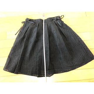 レイカズン(RayCassin)のユーズド品 夏用スカート 黒(ひざ丈スカート)