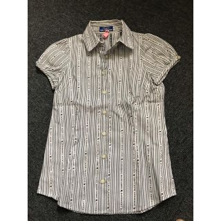 バーバリーブルーレーベル(BURBERRY BLUE LABEL)のバーバリーブルーレーベル ロゴストライプシャツ(Tシャツ(半袖/袖なし))