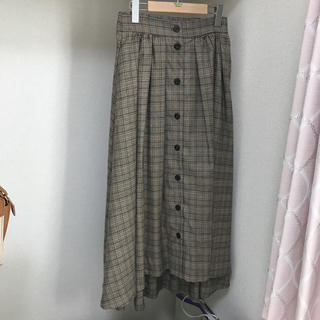 ダブルクローゼット(w closet)のチェックロングスカート w closet(ロングスカート)