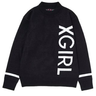 エックスガール(X-girl)の新品 X-GIRL BIG LOGO TOPS ブラック(ニット/セーター)