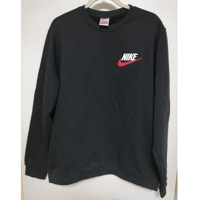 新品未使用 NIKE × Supreme スウェット 上 L 黒