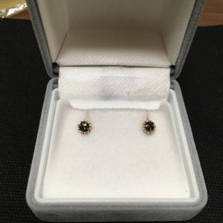 サファイア 一粒 ピアス(ピアス)