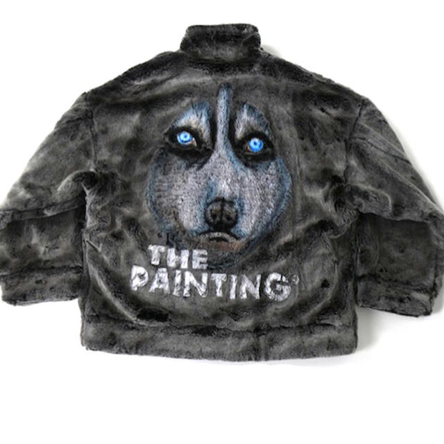 S doublet ANIMAL HAND-PAINTED FUR JACKET