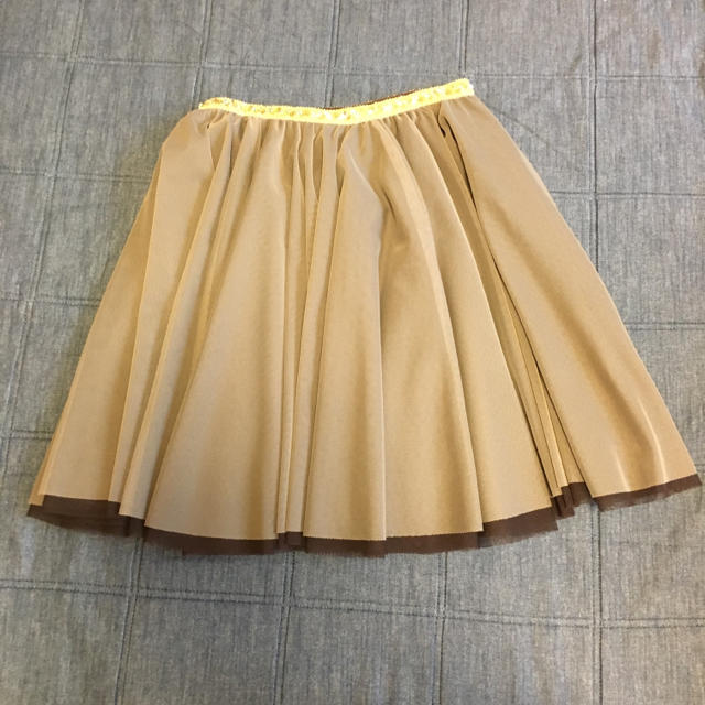 ミュラーオブヨシオクボ☆チュールスカート グレージュ スパンコール レディースのスカート(ミニスカート)の商品写真