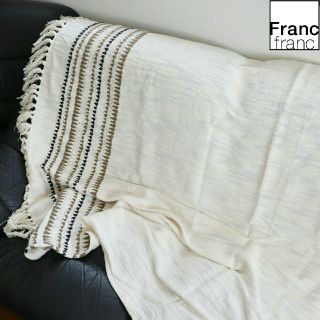 フランフラン(Francfranc)の❤新品タグ付き フランフラン コトーレ スロー【ホワイト】❤(ソファカバー)