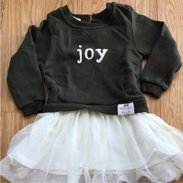 カーキワンピース キッズ/ベビー/マタニティのキッズ服女の子用(90cm~)(ワンピース)の商品写真