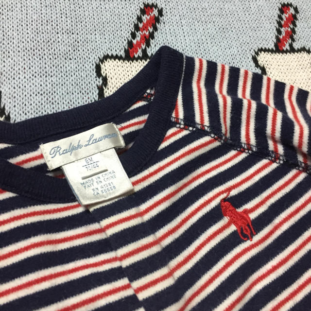 Ralph Lauren(ラルフローレン)のラルフローレン 2way ロンパース 6M スタイ付き キッズ/ベビー/マタニティのベビー服(~85cm)(ロンパース)の商品写真