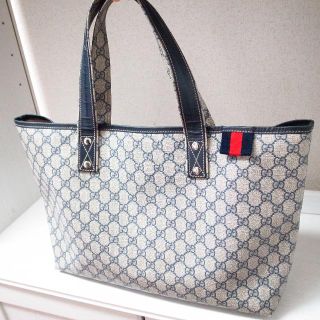 グッチ(Gucci)の正規品♡最安値♡グッチ　トートバッグ　GGプラス　ネイビー　バッグ　財布　小物(トートバッグ)