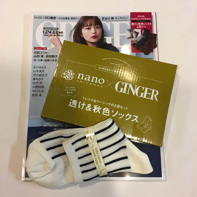 nano・universe(ナノユニバース)のナノ・ユニバース  ソックス   GINGER 11月号付録 レディースのレッグウェア(ソックス)の商品写真