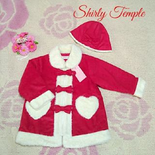 シャーリーテンプル(Shirley Temple)の♡738♡シャーリーテンプル♡ハート＆リボン♡ボア♡コート♪☆♡110cm♡(コート)