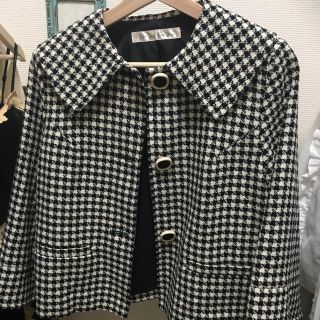 ドットアンドストライプスチャイルドウーマン(Dot&Stripes CHILDWOMAN)の【dot&stripes CHILDWOMAN】千鳥格子コート(スプリングコート)