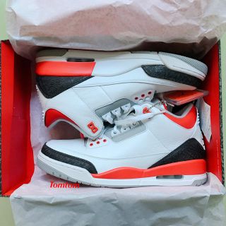 ナイキ(NIKE)の【令和特価‼︎】AJ3 Retro  WHITE/FIRE RED(スニーカー)