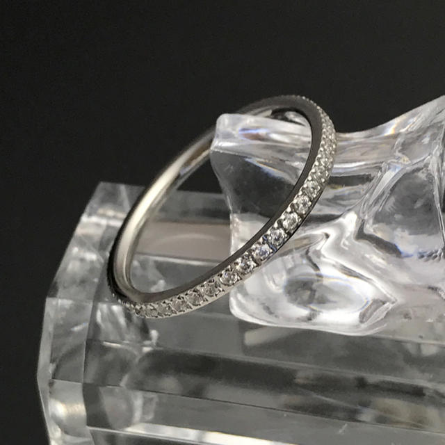 《R101／19.5号》『1周フルダイヤ』サージカル316Ｌステンレスリング メンズのアクセサリー(リング(指輪))の商品写真
