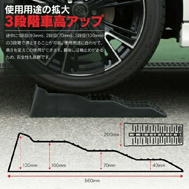 【値引不可・送料込・即決可】カースロープ 自動車/バイクの自動車(メンテナンス用品)の商品写真