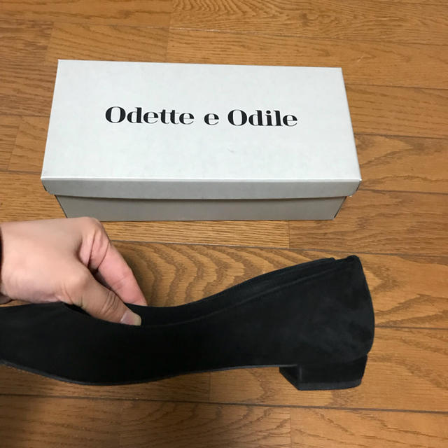 Odette e Odile(オデットエオディール)のオデット エ オディール 黒パンプス 21.5cm  レディースの靴/シューズ(ハイヒール/パンプス)の商品写真