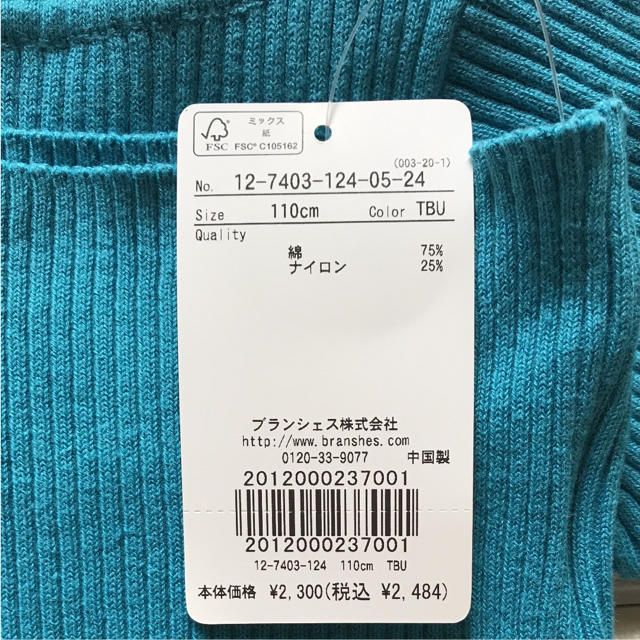 Branshes(ブランシェス)の新品 ブランシェス タートルネック 100 キッズ/ベビー/マタニティのキッズ服女の子用(90cm~)(Tシャツ/カットソー)の商品写真