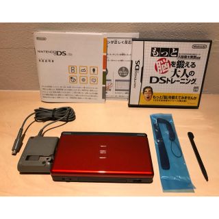 ニンテンドーDS(ニンテンドーDS)のNintendo DS lite クリムゾン/ブラック ソフト付(携帯用ゲーム機本体)