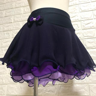 フィギュアスケート スカート 150　紫系　練習着　ハンドメイド(スカート)