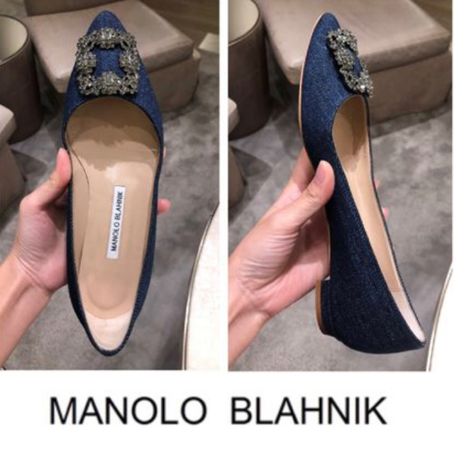 MANOLO BLAHNIK(マノロブラニク)のk.k様 専用★ハンギシ✨フラット✨新品未使用💓 レディースの靴/シューズ(ハイヒール/パンプス)の商品写真