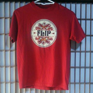 フリップ(Flip)のFLIP ロゴ プリント 半袖Ｔシャツ Ｍサイズ フリップ スケートボード 古着(Tシャツ/カットソー(半袖/袖なし))