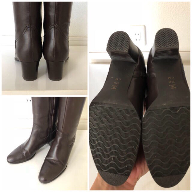 DIANA(ダイアナ)のダイアナ DIANA ロングブーツ サイドジップ 茶 21.5cm レディースの靴/シューズ(ブーツ)の商品写真